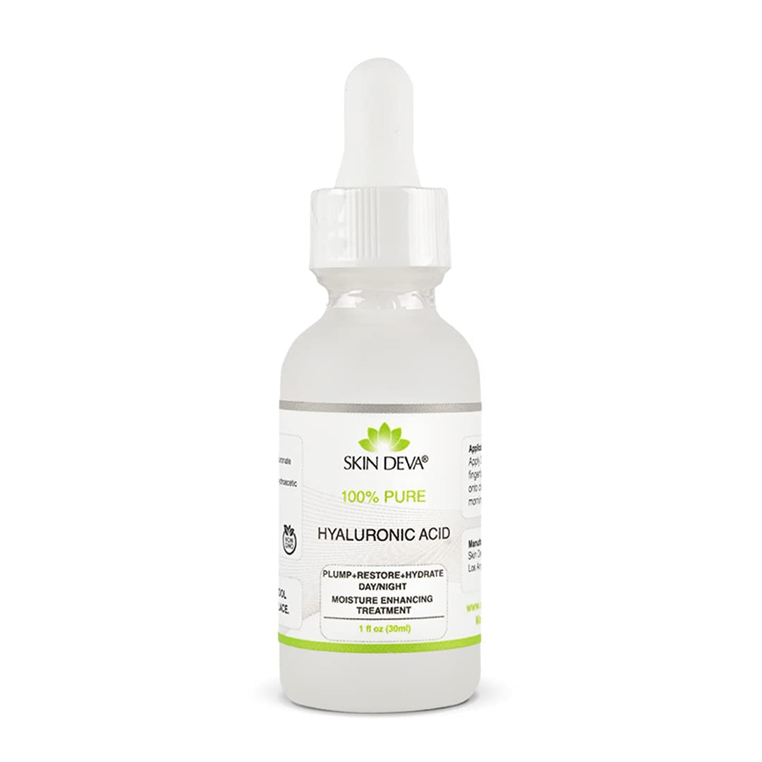 100% Pure Hyaluronic Acid Serum for Face – Hydrating Facial Serum to Help Plump and Smooth the Appearance of Fine Lines – Lightweight Moisture Boost for All Skin Types – 1 Fl Oz