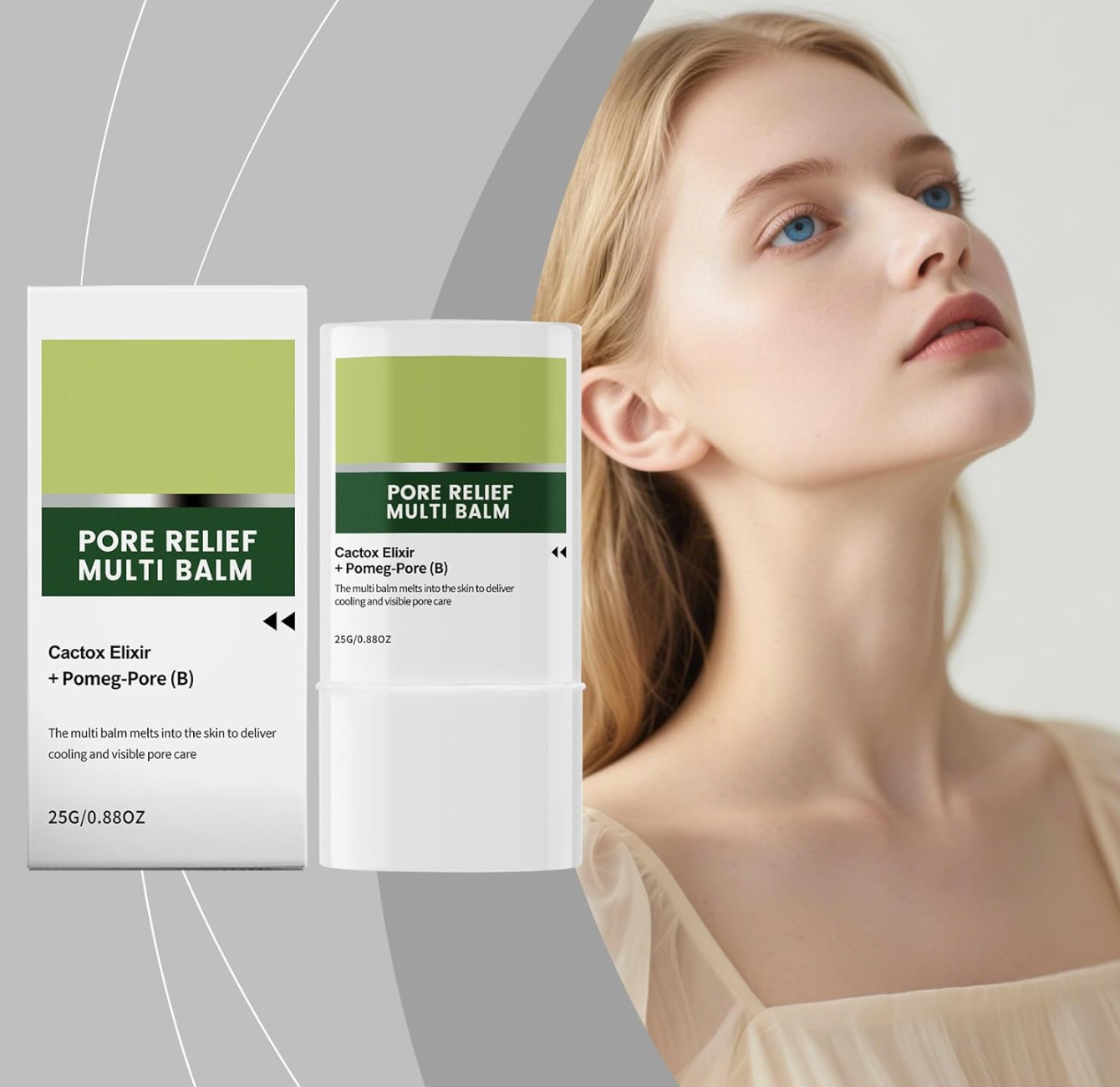 [Dr.Melaxin Official] CACTOX PORE RELIEF MULTI BALM with Cactus Cooling Reduce Puffiness & Pore Tightening for Visible Pore Care Skin Repair