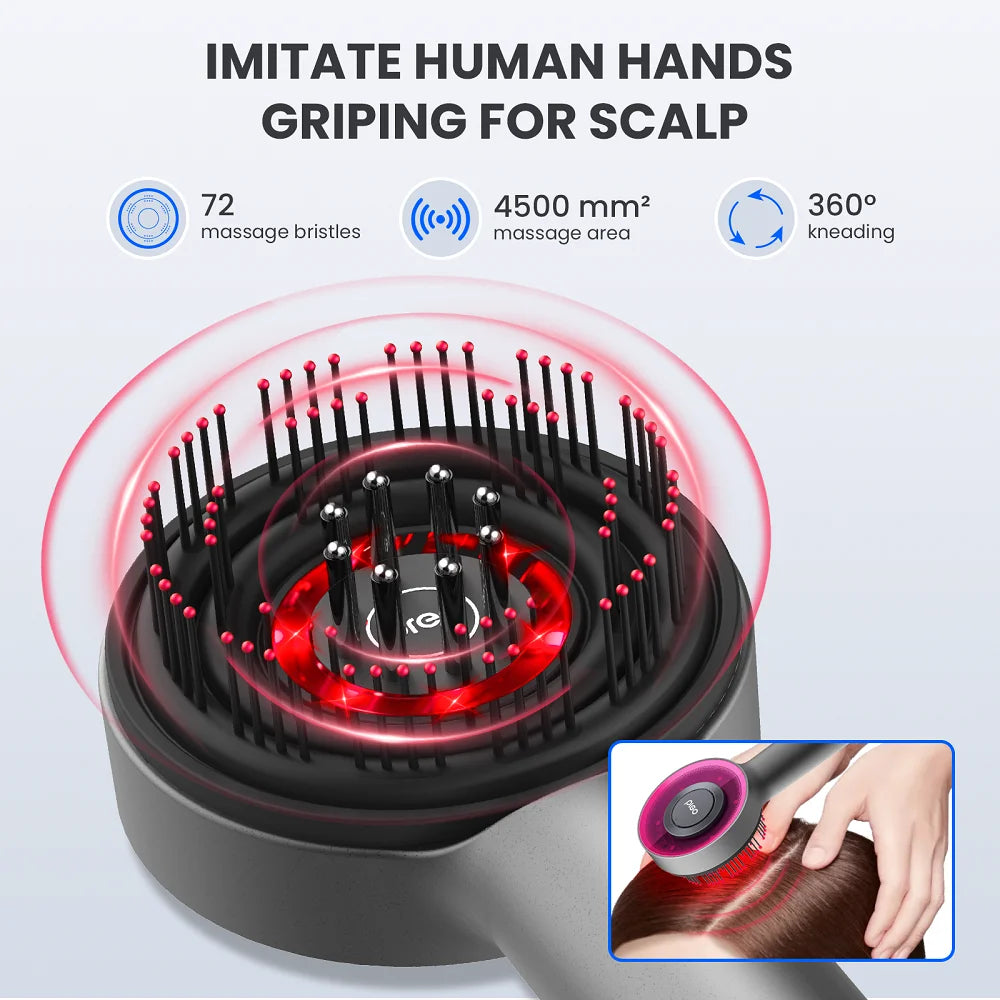 Scalp Trilogy Massager Scalp 3, Hair Care IPX7, Smart Scalp Brush for Hair Growth, Detangling Styling
