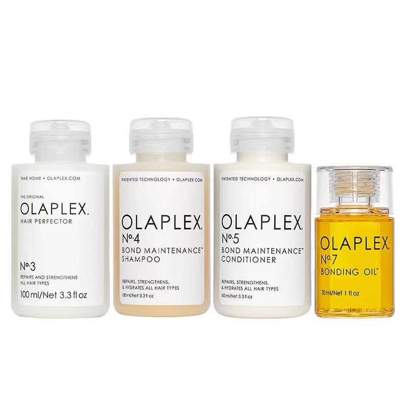 Olaplex Wash and Shine Hair Kit: No. 4, 5, 7, Shampoo & Conditioner Set to Cleanse, Hydrate, & Control Frizz Up to 72 Hours, Bonding Oil for Shine & Protect, For All Hair Types