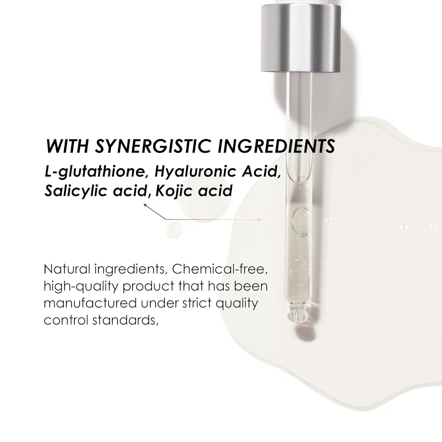 ALMOES Facial Serums,L-Glutathione Serum for Skin Moisturising,Balance Skin Tone, Lmprove Elasticity- with Hyaluronic Acid, Kojic Acid, Antioxidant Face Serums,30Ml